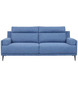 Amsterdam 3 pers. sofa - blå polyester stof og sort metal