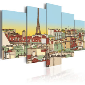 ARGEIST Idyllic parisian picture - Idyllisk billede af Paris trykt på lærred - Flere størrelser 100x50