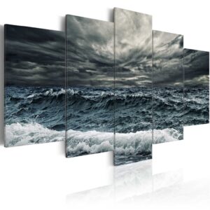 ARTGEIST A storm is coming - Billede af hav i stormvejr trykt på lærred - Flere størrelser 200x100