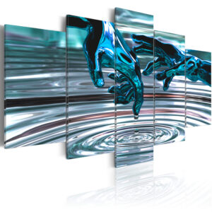 ARTGEIST - Abstrakt billede af hænder der laver cirkler i vandet trykt på lærred - Flere størrelser 100x50