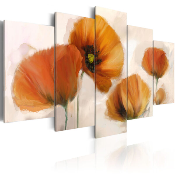 ARTGEIST Artistic poppies - Billede af malede valmuer trykt på lærred - Flere størrelser 200x100