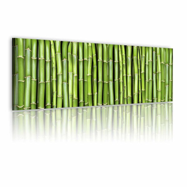 Artgeist Bamboo Wall Billede - Grøn Canvas Print (40X120) -> God service