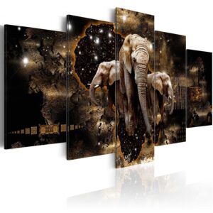 Artgeist Billede af Elefant - Brown Elephants