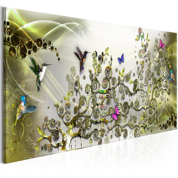 ARTGEIST billede af fugle - Hummingbirds Dance Green Narrow - Flere størrelser 120x40