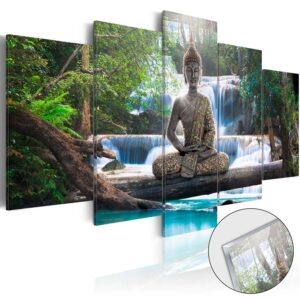 Artgeist billede - Buddha and Waterfall