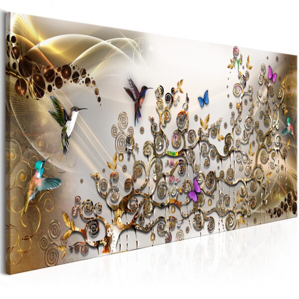 ARTGEIST billede - Hummingbirds Dance Gold Narrow - Flere størrelser 120x40
