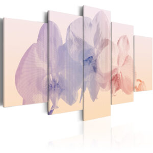 ARTGEIST - Billede med orkidé i violette/lyserøde nuancer trykt på lærred - Flere størrelser 200x100