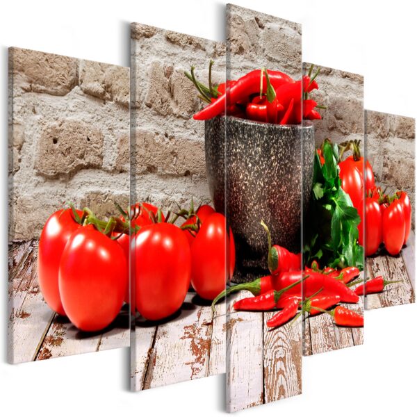 ARTGEIST billede trykt på lærred - Red Vegetables