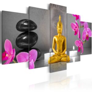 ARTGEIST billede trykt på lærred - Zen: golden Buddha