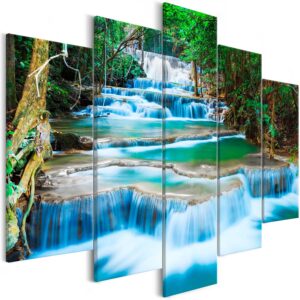 Artgeist billede - Waterfall in Kanchanaburi (5 Parts) Wide
