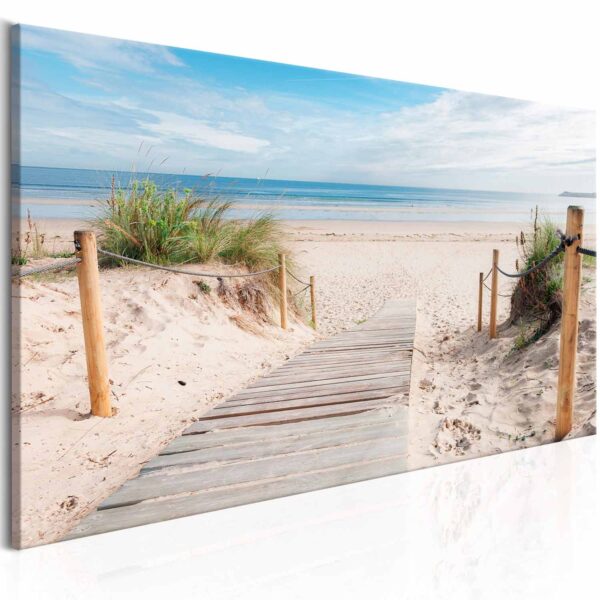 Artgeist Charming Beach Billede - Multifarvet Print (50X150) -> Stort udvalg