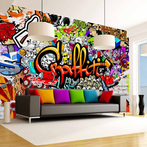 ARTGEIST Colorful Graffiti fototapet - multifarvet print (105x150)
