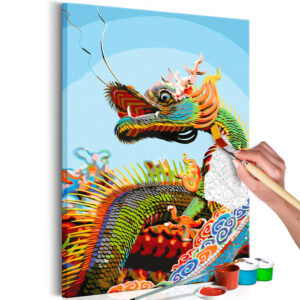 ARTGEIST DIY lærred maleri - Colourful Dragon 60x40