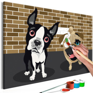 ARTGEIST DIY lærred maleri - Cute Dogs 60x40