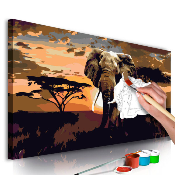 ARTGEIST DIY lærred maleri - Elephant in Africa 80x40
