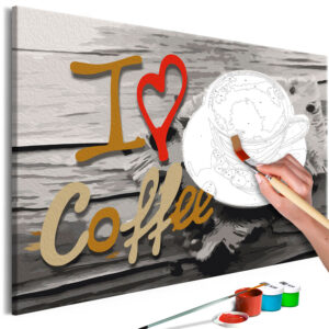 ARTGEIST DIY lærred maleri - I Love Coffee 60x40