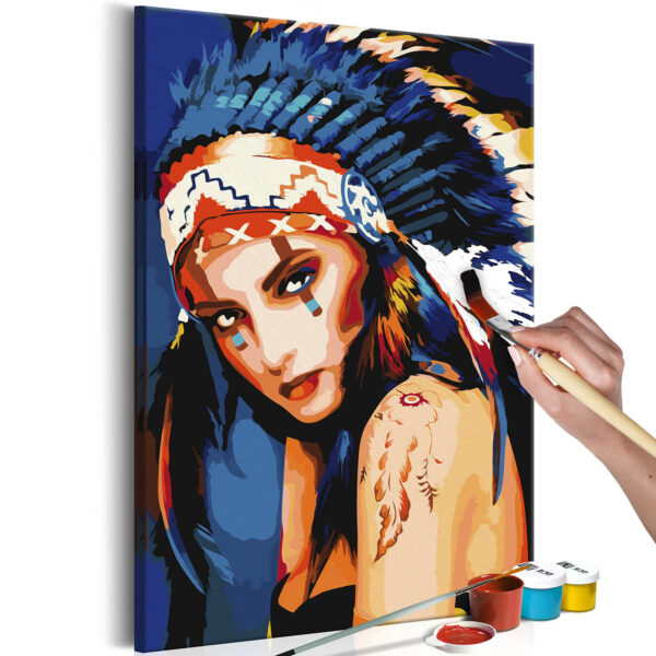 ARTGEIST DIY lærred maleri - Native American Girl