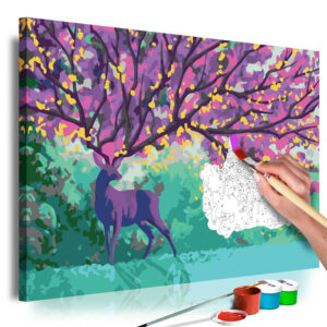 ARTGEIST DIY lærred maleri - Purple Deer 60x40