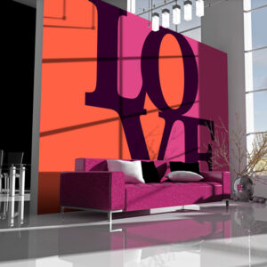 ARTGEIST - Farverigt fototapet med ordet "LOVE" - Flere størrelser 250x193
