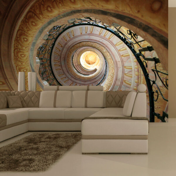 ARTGEIST  Fototapet af Decorative spiral stairs (flere størrelser) 350x270