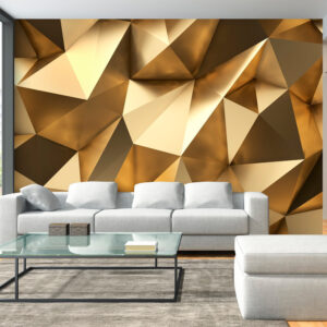 ARTGEIST Fototapet af gylden 3D kunst - Golden Dome (flere størrelser) 100x70