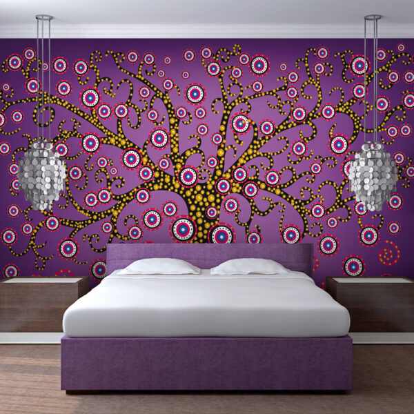 ARTGEIST Fototapet af violet træ - Abstrakt (flere størrelser)  300x231