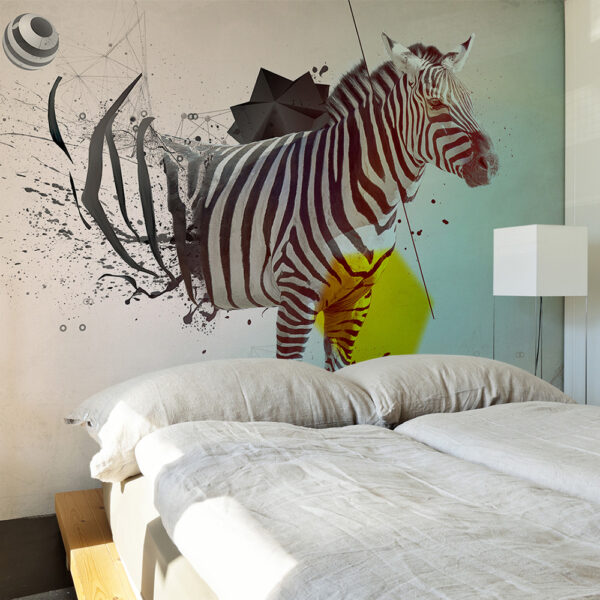 Artgeist Fototapet Af Zebra - I Disharmoni Med Naturen (Flere Størrelser) 200X154 -> Gennemse vores kollektion