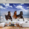 ARTGEIST Fototapet - Horses in the Snow