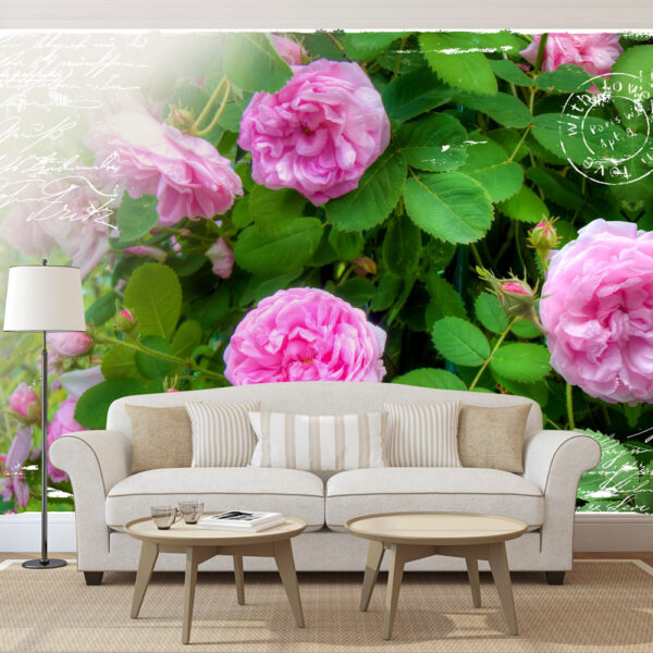 ARTGEIST - Fototapet med flotte lyserøde blomster - Flere størrelser 100x70