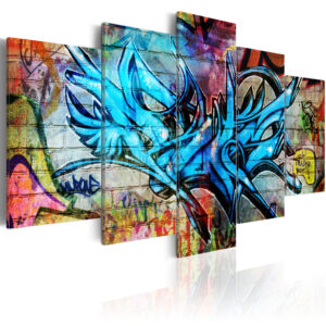ARTGEIST - Graffiti/storbykunst-billede i mange nuancer trykt på lærred - Flere størrelser 100x50