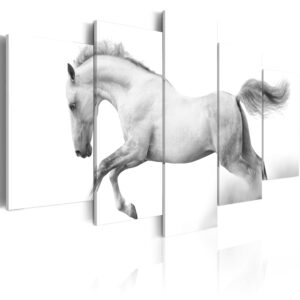 ARTGEIST Horsepassion and freedom - Minimalistisk billede af hest trykt på lærred - Flere størrelser 100x50