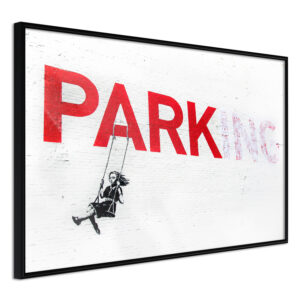 ARTGEIST Plakat med ramme - Banksy: Park(ing) Sort med passepartout 30x20