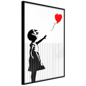 ARTGEIST Plakat med ramme - Banksy: Love is in the Bin Sort 40x60