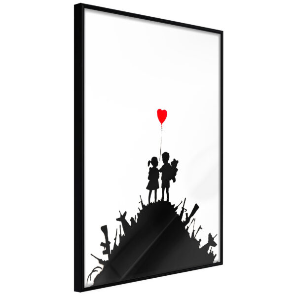 ARTGEIST Plakat med ramme - Banksy: Kids on Guns Guld 20x30