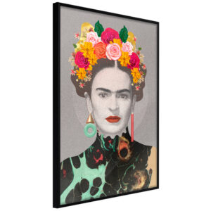 ARTGEIST Plakat med ramme - Charismatic Frida Sort med passepartout 20x30