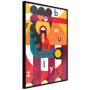 ARTGEIST Plakat med ramme - Colourful Thoughts Guld med passepartout 30x45
