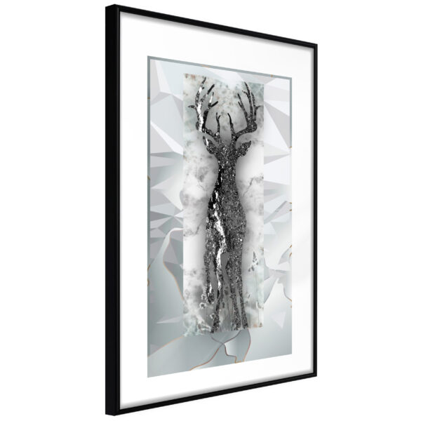 ARTGEIST Plakat med ramme - Crystal Deer Sort 30x45