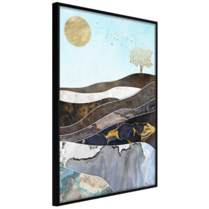 Artgeist Plakat Med Ramme - Depth Of The Interior Guld 20X30 -> Bedste priser