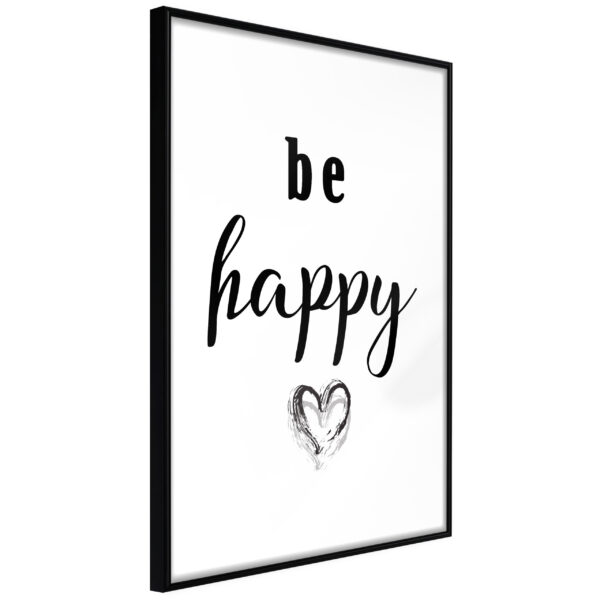 ARTGEIST Plakat med ramme - Don't Worry Sort med passepartout 20x30