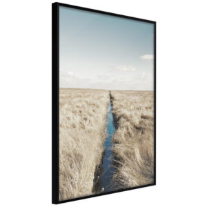 ARTGEIST Plakat med ramme - Drainage Ditch Sort med passepartout 20x30