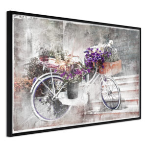 ARTGEIST Plakat med ramme - Flower Delivery Sort med passepartout 30x20