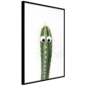 ARTGEIST Plakat med ramme - Funny Cactus I Guld 20x30