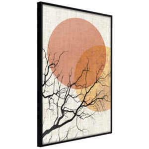 ARTGEIST Plakat med ramme - Gloomy Tree Guld 20x30