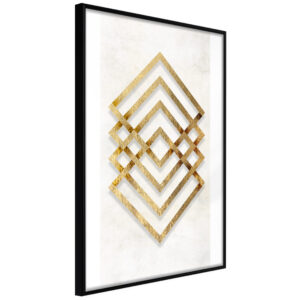 ARTGEIST Plakat med ramme - Golden Inlay Guld med passepartout 30x45