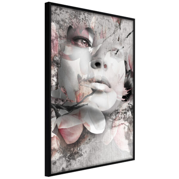 Artgeist Plakat Med Ramme - Lady In The Flowers Guld 20X30 -> Særlige tilbud til rådighed