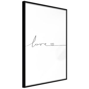 ARTGEIST Plakat med ramme - Love Pulse Sort 20x30