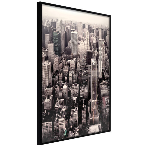 Artgeist Plakat Med Ramme - New York From A BirdS Eye View Guld 20X30 -> Særlige tilbud