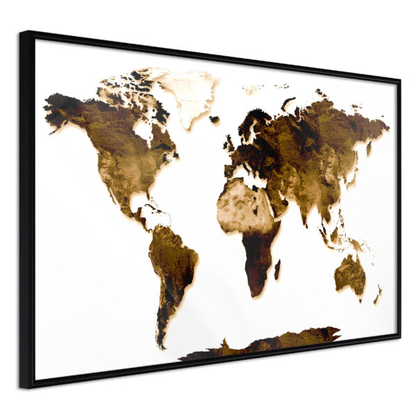 Artgeist Plakat Med Ramme - Our World Guld 60X40 -> Søg i lagerbeholdningen