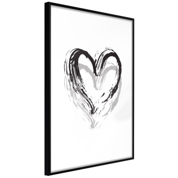 ARTGEIST Plakat med ramme - Painted Declaration of Love Sort med passepartout 20x30