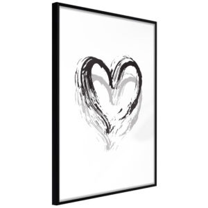 ARTGEIST Plakat med ramme - Painted Declaration of Love Guld med passepartout 40x60